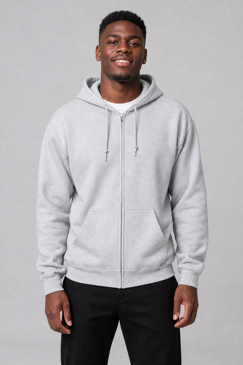 Zip Hoodie — On model