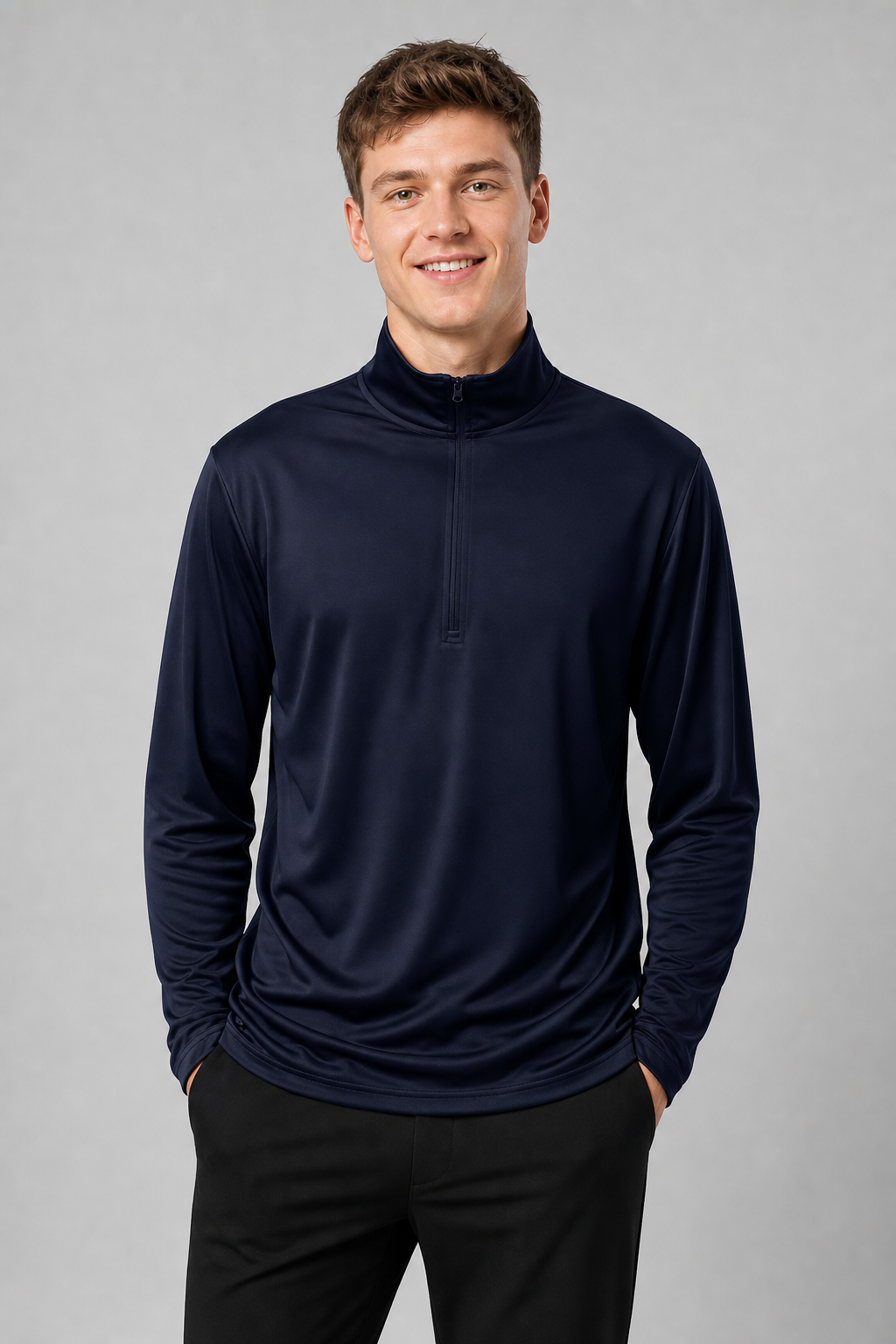 Quarter-Zip — On model