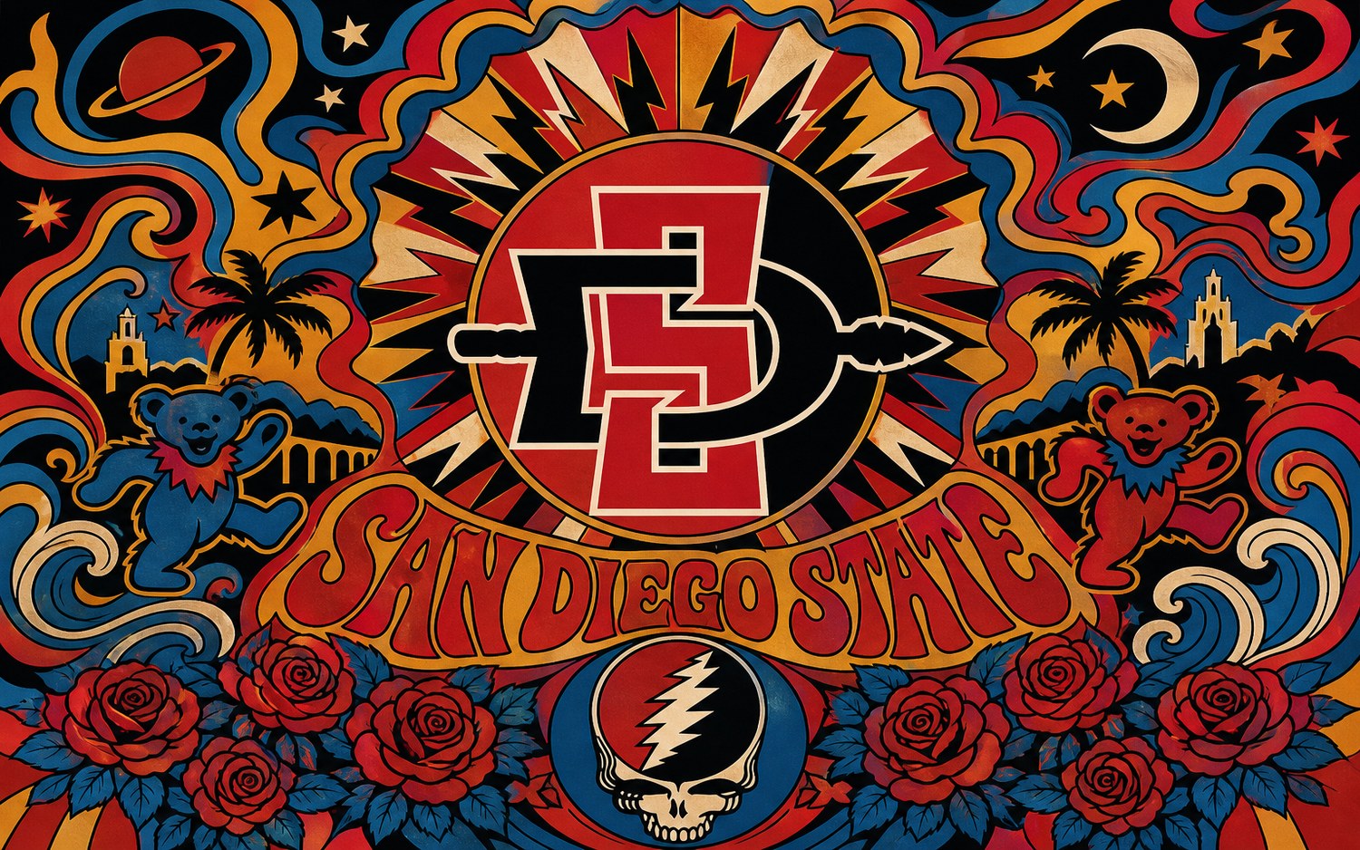 SDSU x GRATEFUL DEAD FLAG