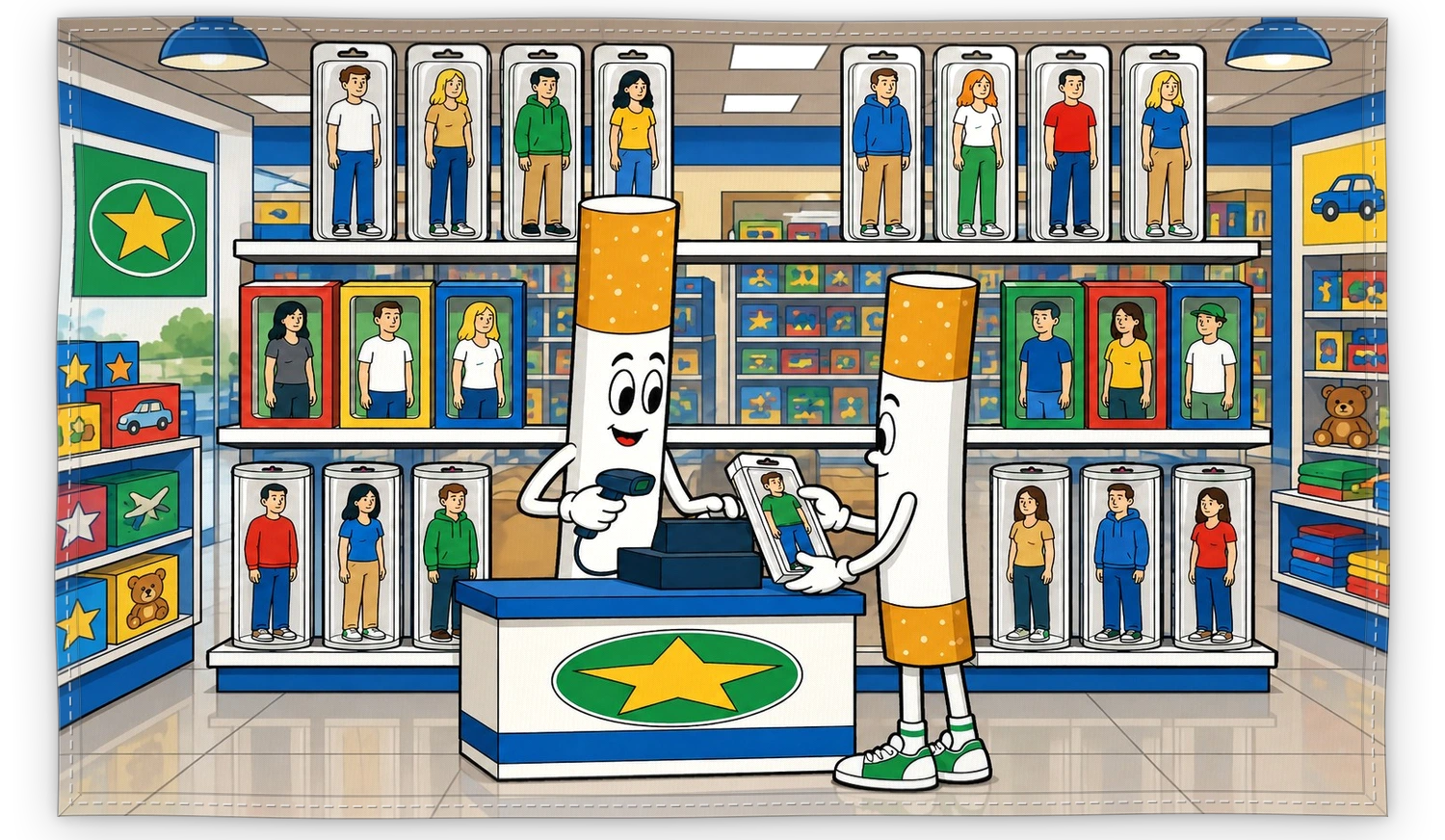 Cigs Buying Humans, the design